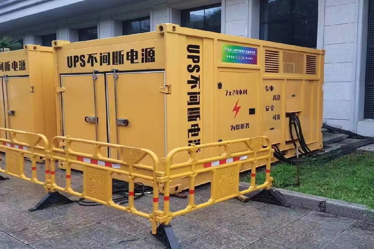 兴安发电机租赁施工现场