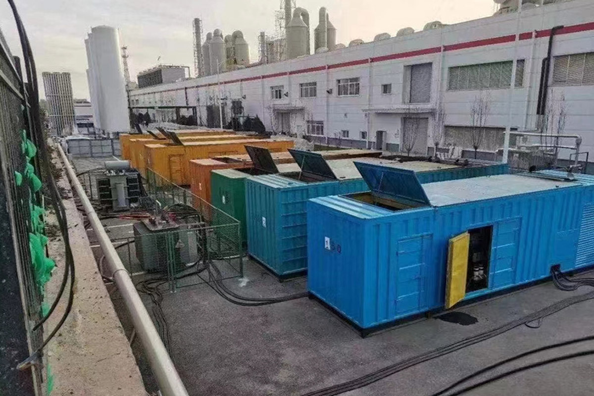 兴安发电机租赁施工现场